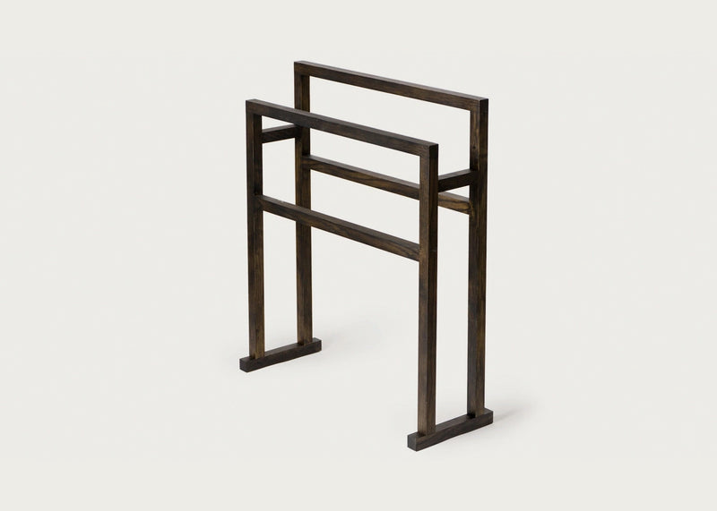 Wooden Freestanding Towel Rail Large Natural Oak