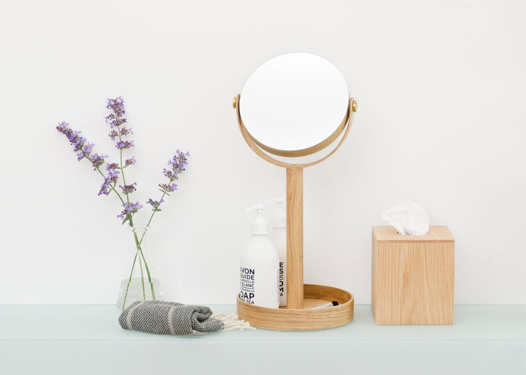Magnify Mirror Slim Oak