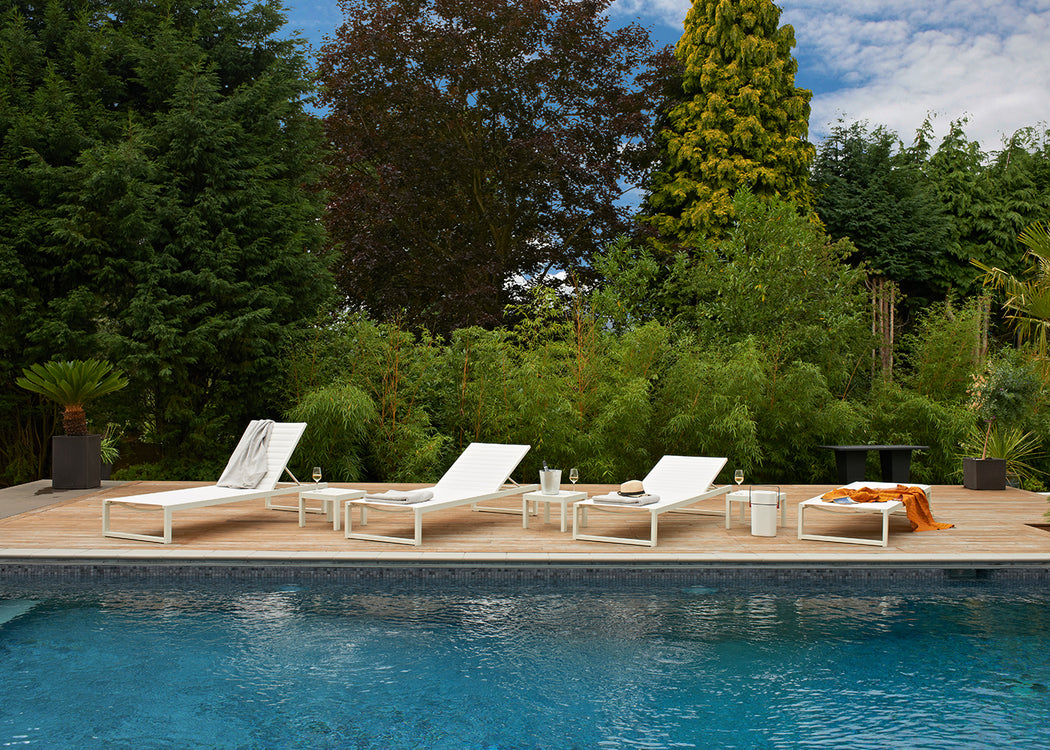 Eos Outdoor Sun Lounger Pebble Grey