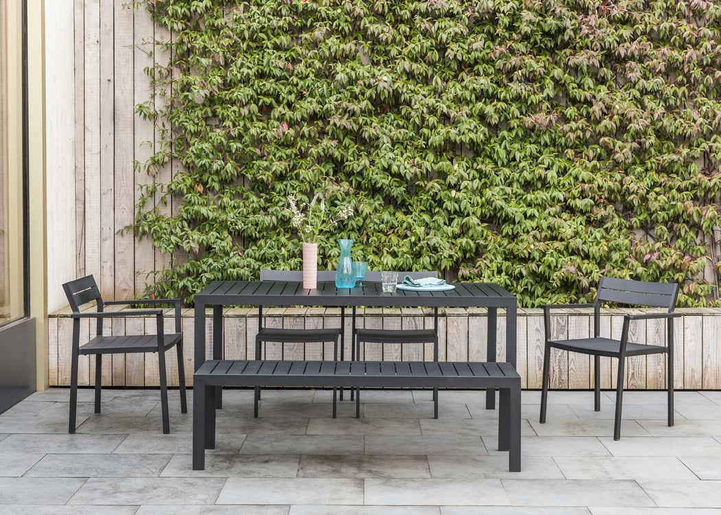 Eos Outdoor Rectangular Dining Table Black