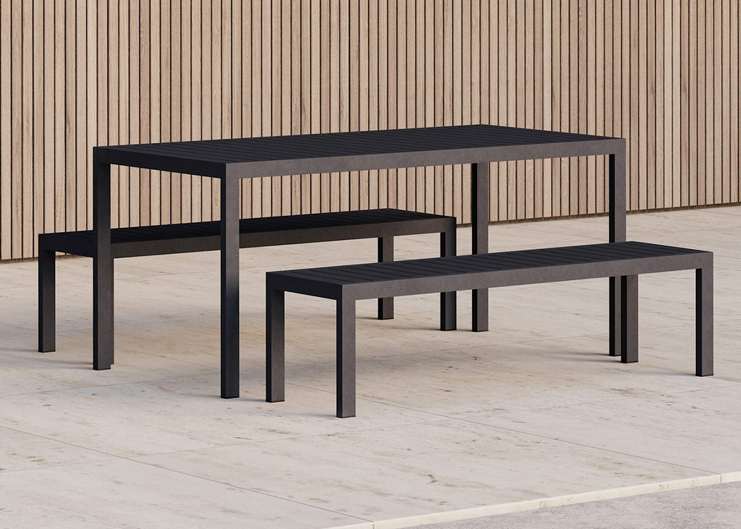 Eos Outdoor Rectangular Dining Table Black