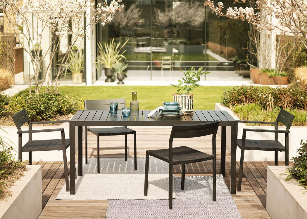 Eos Outdoor Rectangular Dining Table Black