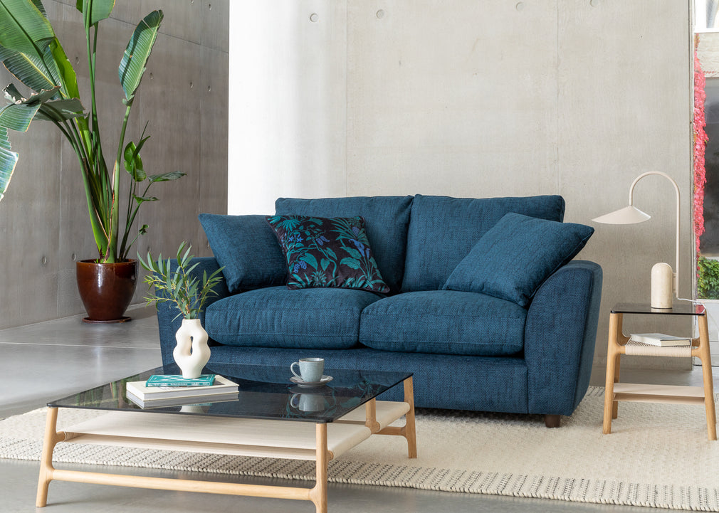 Snooze Left Hand Facing Corner Sofa Broad Weave Lagoon
