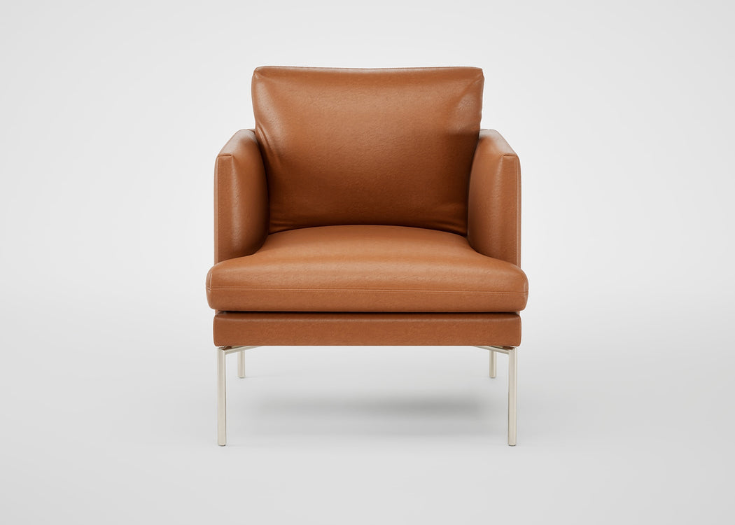 Matera Armchair Daino Leather Elephant / Black