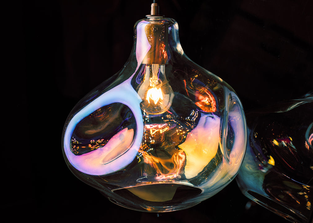 Bolha Pendant Light Petrol & Bronze