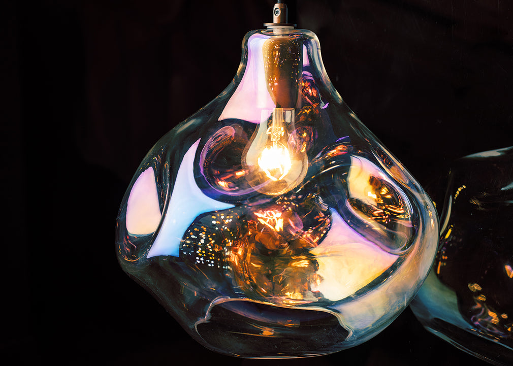 Bolha Pendant Light Petrol & Bronze