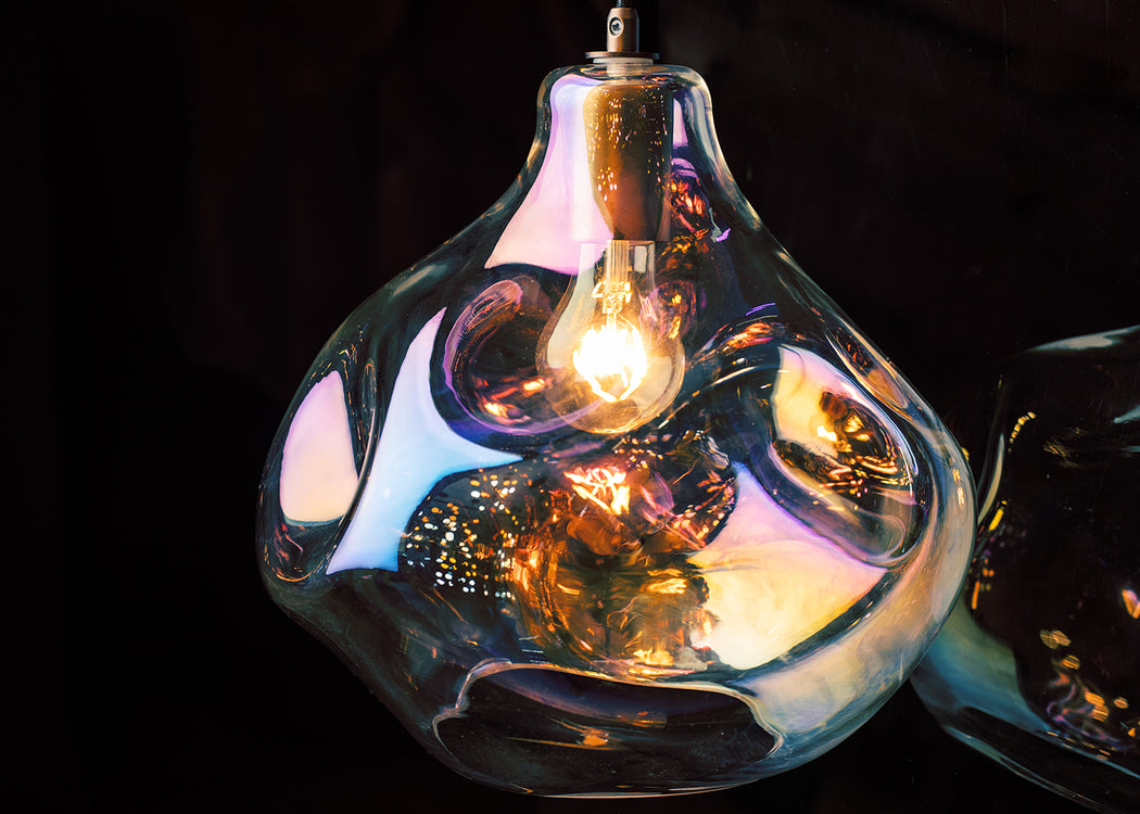 Bolha Pendant Light Petrol & Bronze