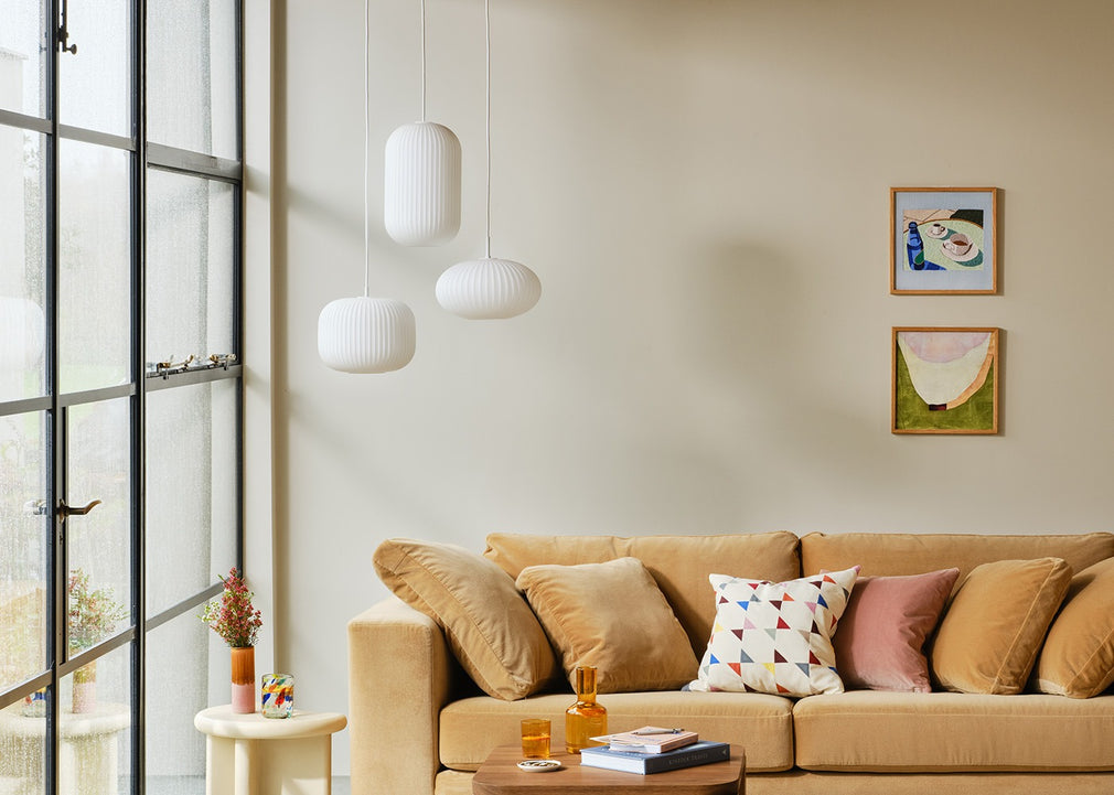 Opal Lantern Pendant White / Tall