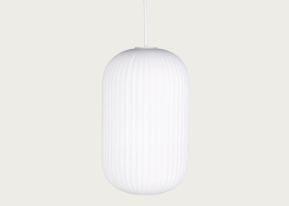 Opal Lantern Pendant White / Tall