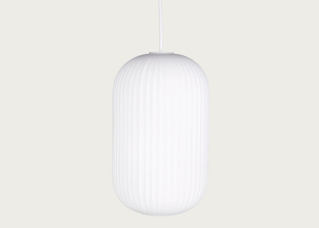 Opal Lantern Pendant White / Tall
