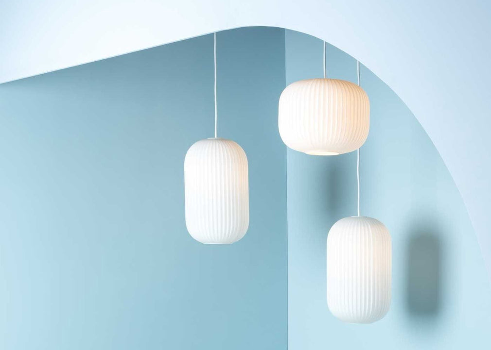 Opal Lantern Pendant White / Tall