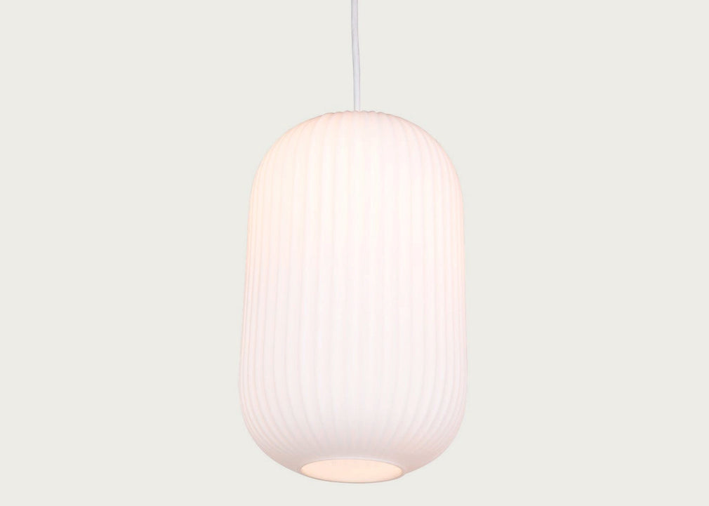 Opal Lantern Pendant White / Tall