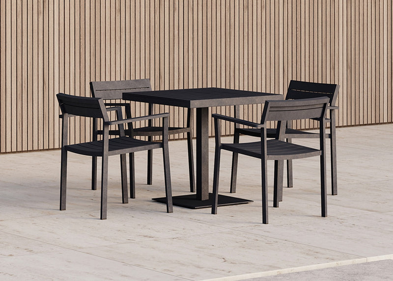 Eos Outdoor Cafe Table Black