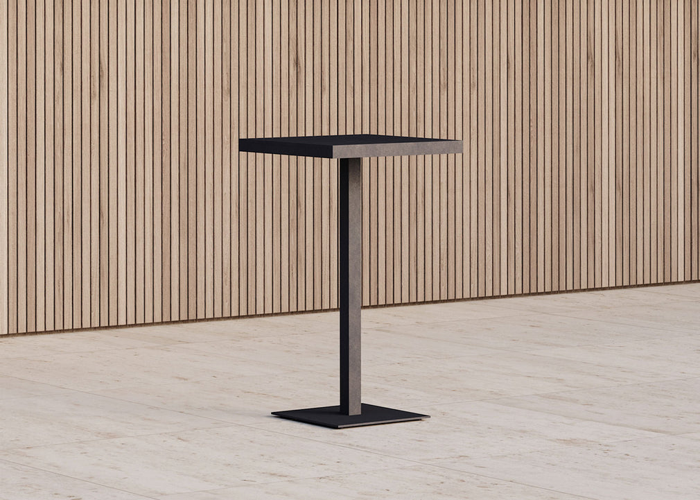 Eos Outdoor Square Bar Table Black