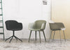 Fiber Armchair Wood Base Black