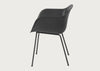 Fiber Armchair Tube Base Black