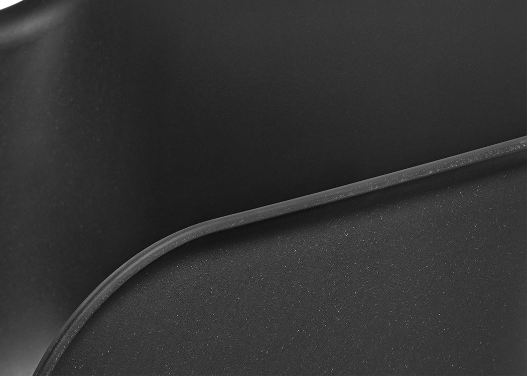 Fiber Armchair Tube Base Black