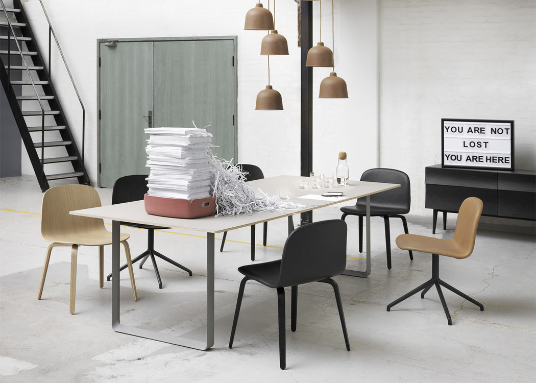 70/70 Table Black / 170 x 85cm / White