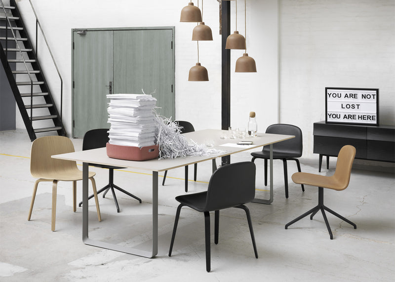 70/70 Table Black / 170 x 85cm / White