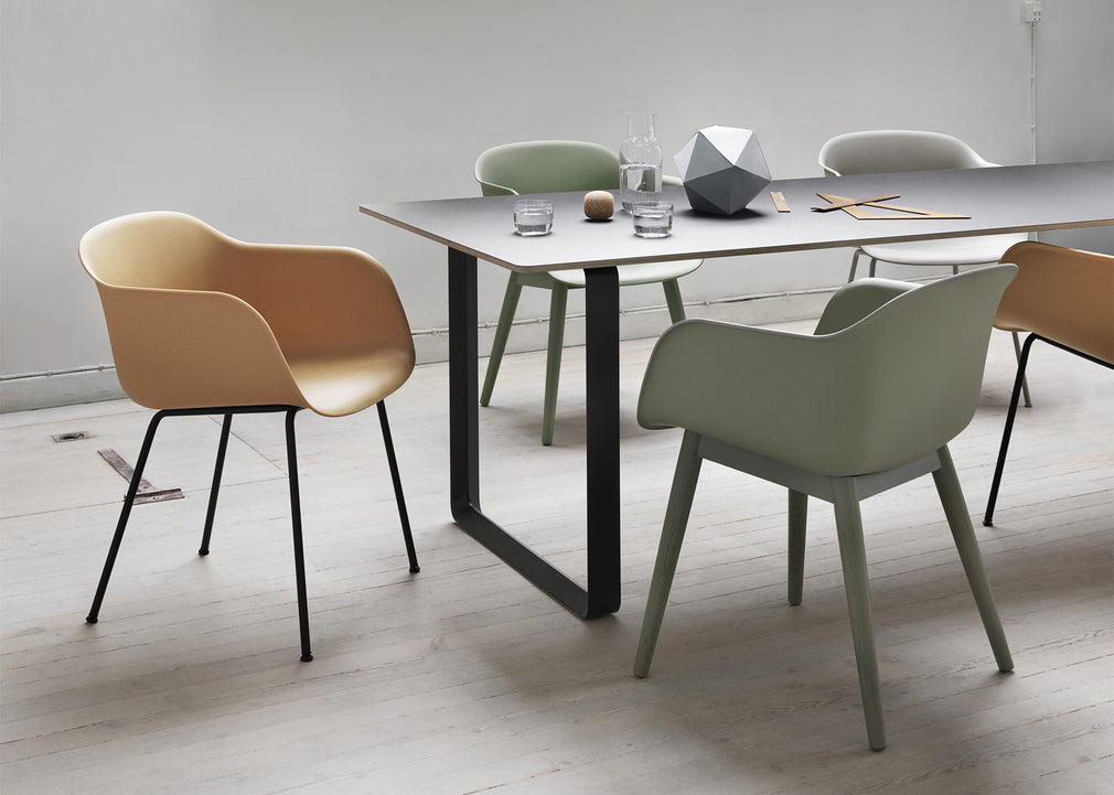70/70 Table Black / 170 x 85cm / White
