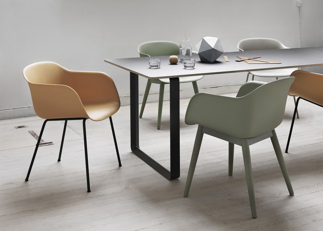 70/70 Table Black / 170 x 85cm / White