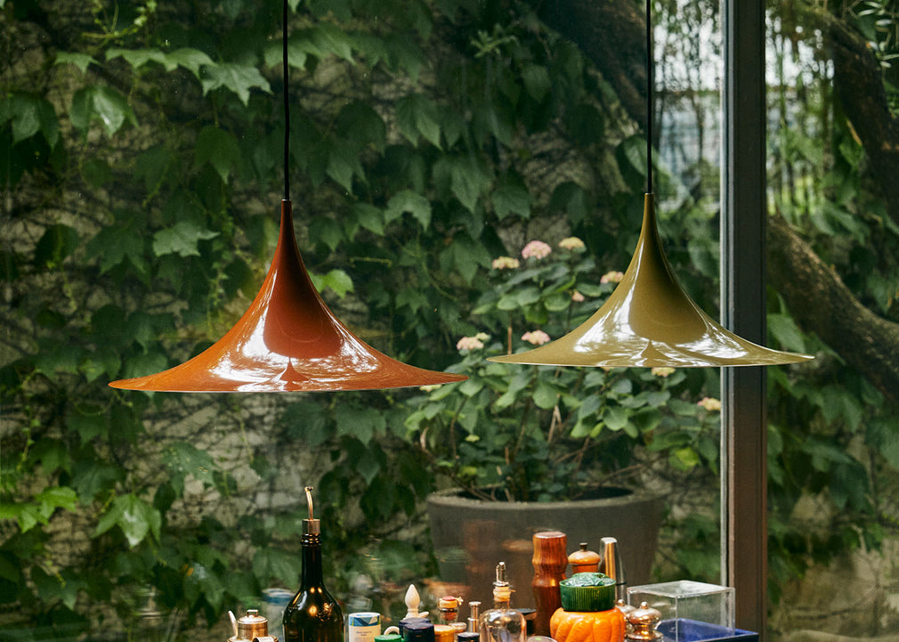 Semi Pendant Light Matt Black / Large