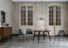 Semi Pendant Light Matt Black / Large