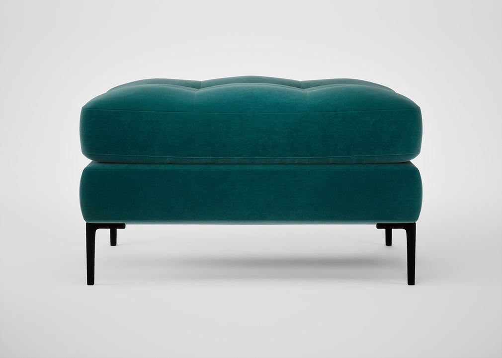 Eton Footstool Boucle Fern / Black