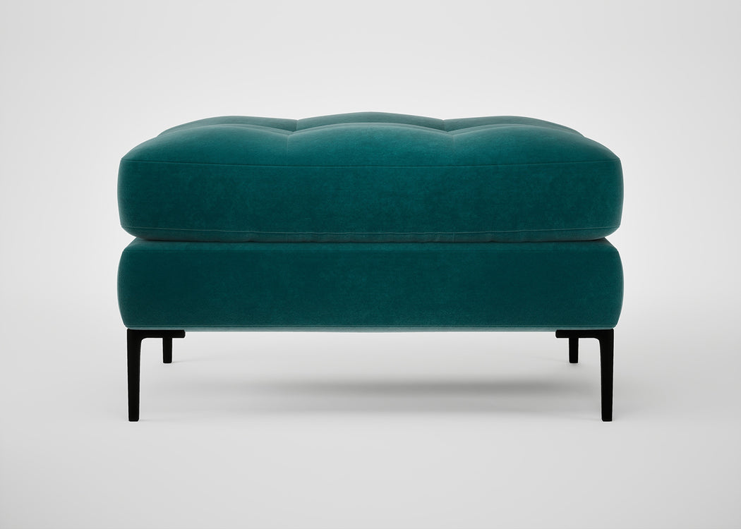 Eton Footstool Boucle Fern / Black