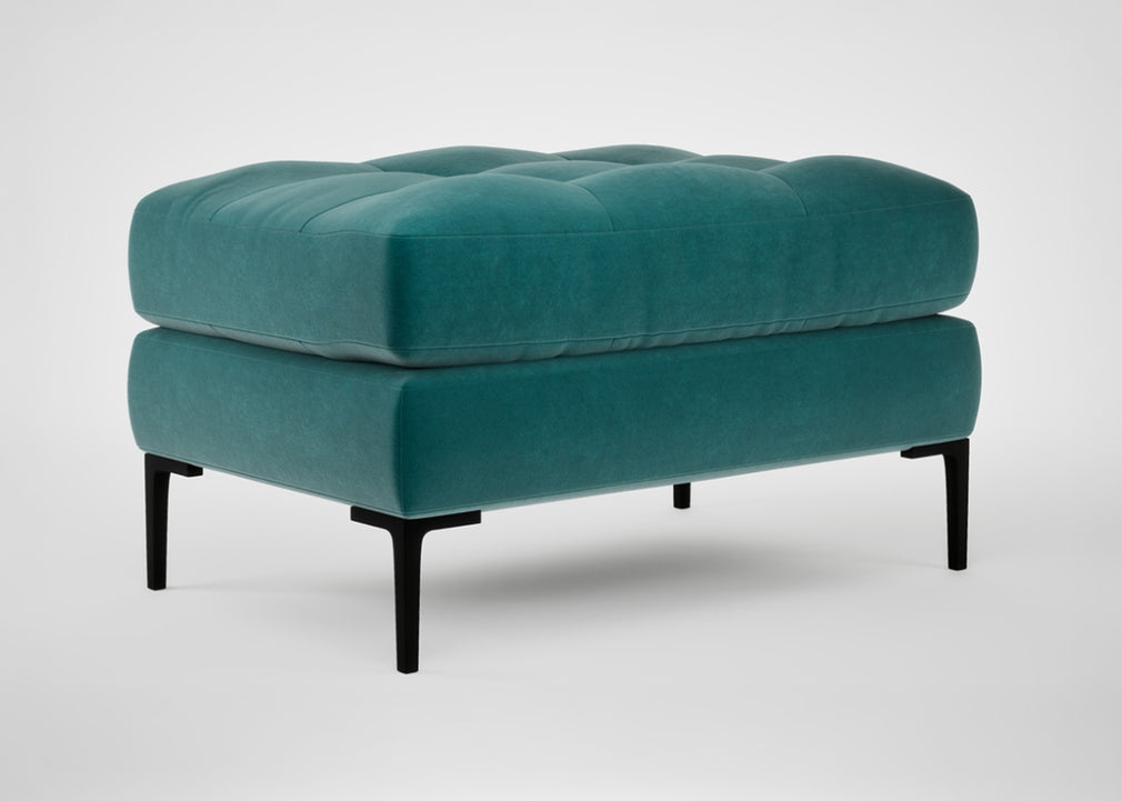 Eton Footstool Boucle Fern / Black