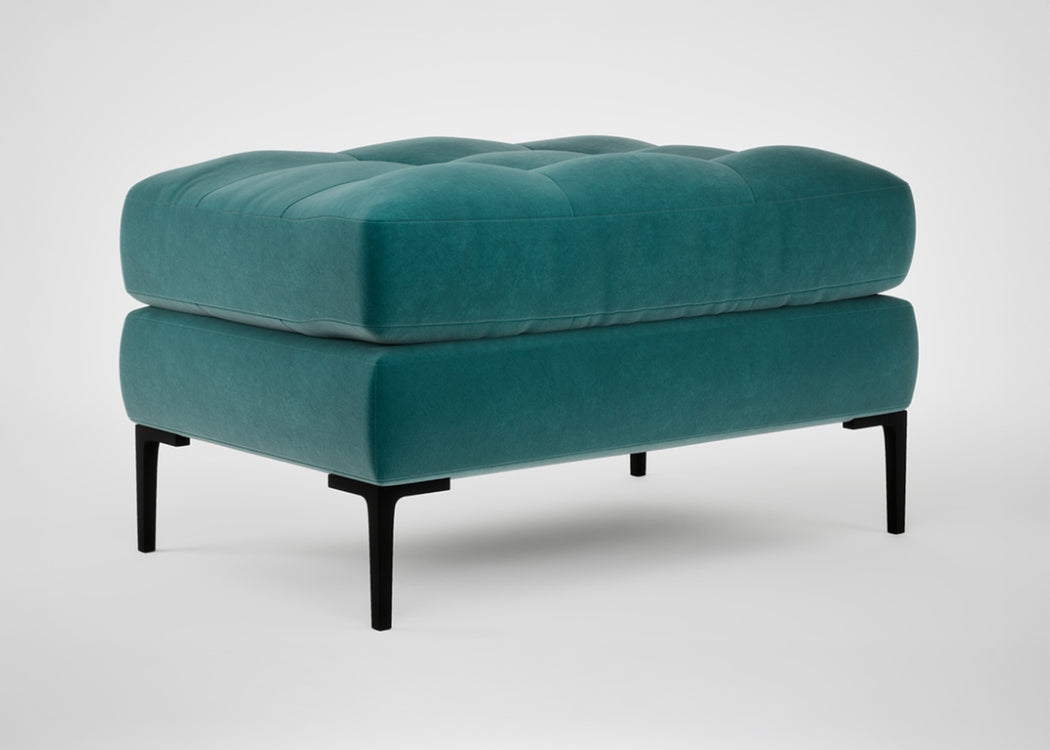 Eton Footstool Boucle Fern / Black
