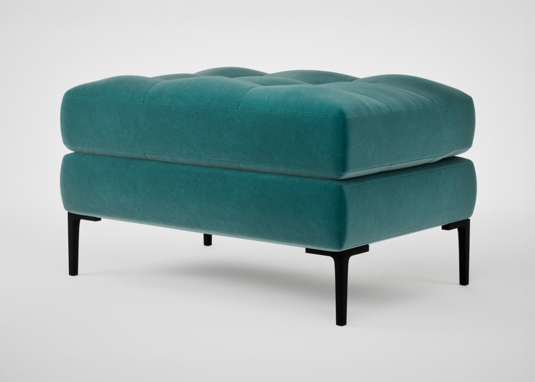 Eton Footstool Boucle Fern / Black