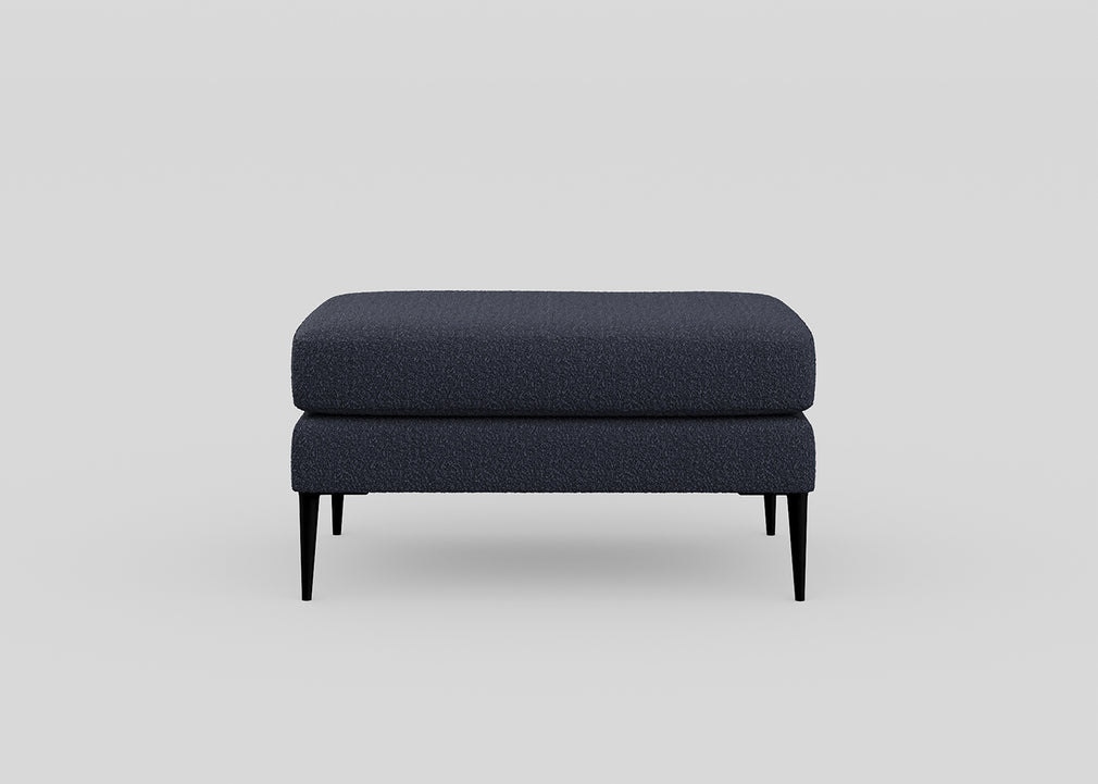 Brunel Footstool Boucle Indigo