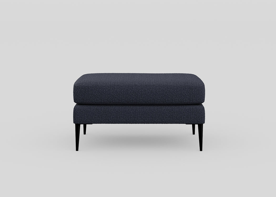 Brunel Footstool Boucle Indigo