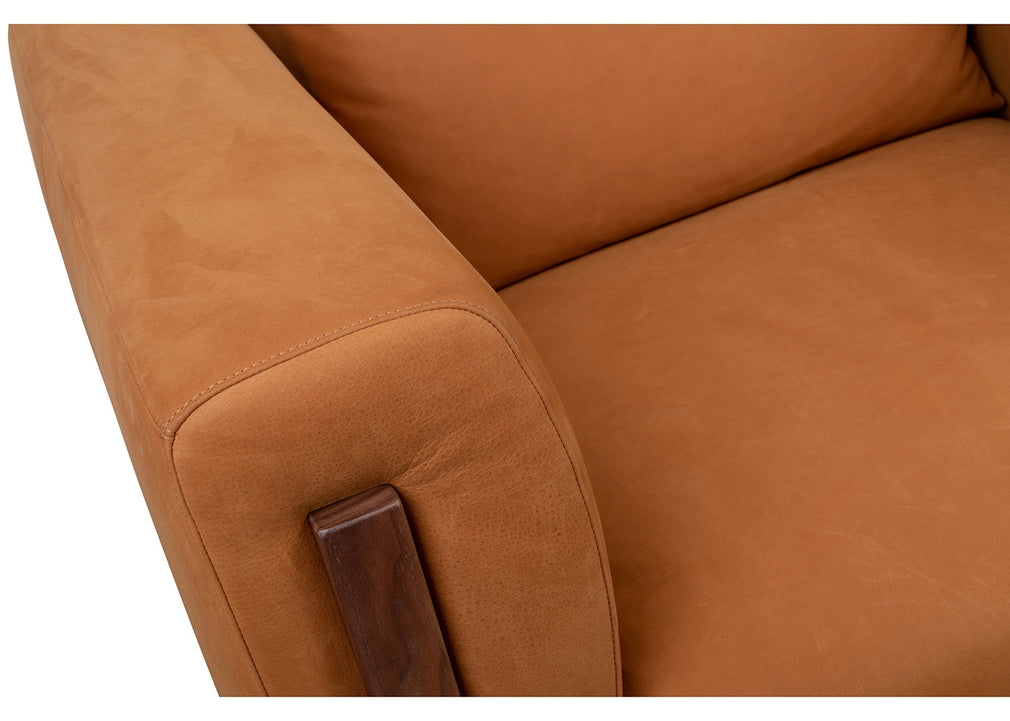 Massimo Armchair Siena Cotton Deep Sea / Black Ash