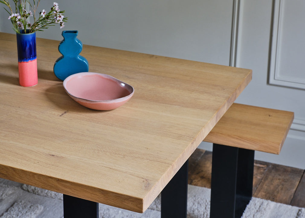 Bespoke Dining Table Prague Blonde Oiled Oak / 160cm / 100cm