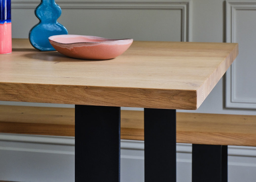 Bespoke Dining Table Prague Blonde Oiled Oak / 160cm / 100cm