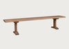 Bespoke Dining Bench Lisbon Blonde Oiled Oak / 160cm / Natural Edge