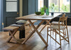 Bespoke Dining Bench Oslo Blonde Oiled Oak / 160cm / Natural Edge