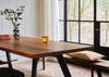 Bespoke Dining Bench Madrid Blonde Oiled Oak / 160cm / Natural Edge