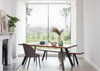 Bespoke Dining Bench Madrid Blonde Oiled Oak / 160cm / Natural Edge