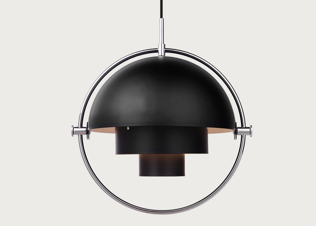 Multi-Lite Pendant Light Chrome Frame White