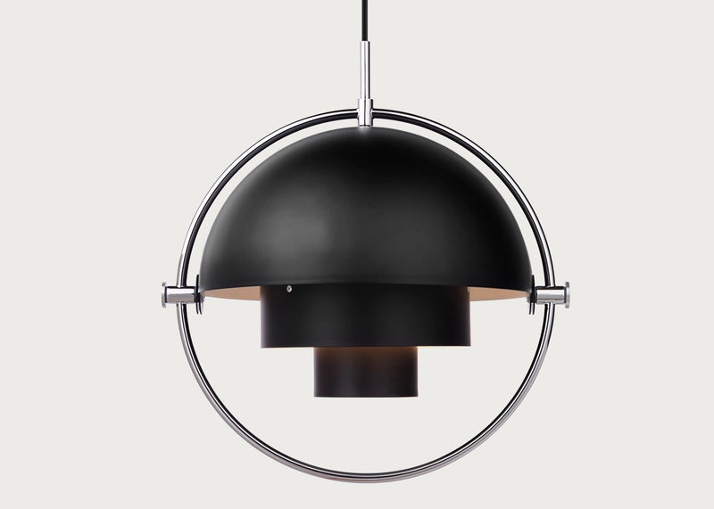 Multi-Lite Pendant Light Chrome Frame White