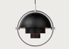 Multi-Lite Pendant Light Chrome Frame White