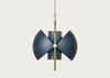 Multi-Lite Pendant Light Brass Frame Brass