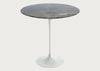 Saarinen Side Table with White Base Dia. 51cm (Round) / Arabescato Marble