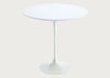 Saarinen Side Table with White Base Dia. 51cm (Round) / Arabescato Marble