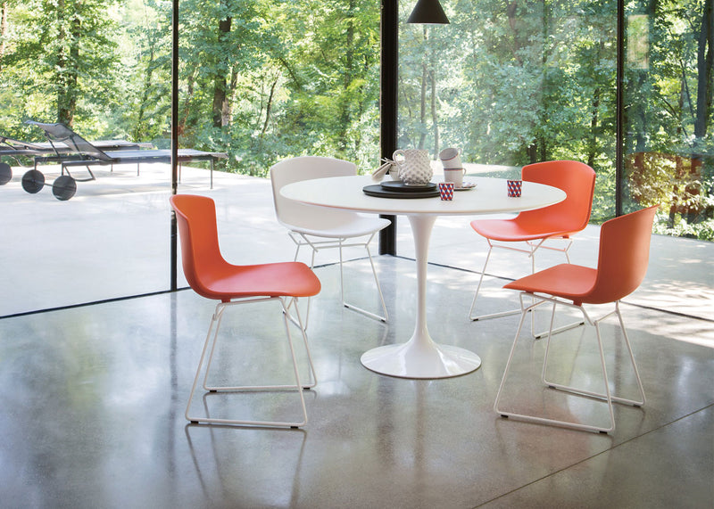 Saarinen Dining Table White Base 244cm x 137cm (Oval) / Arabescato Marble