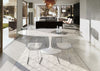 Saarinen Dining Table White Base 244cm x 137cm (Oval) / Arabescato Marble