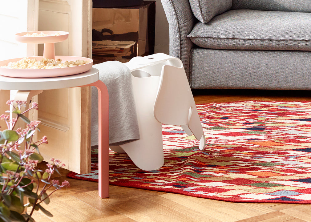 Eames Elephant Stool RE Eames Red Orange
